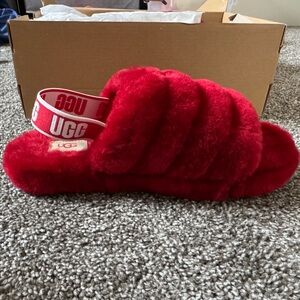 UGG Red Klug Tech Slide Slippers